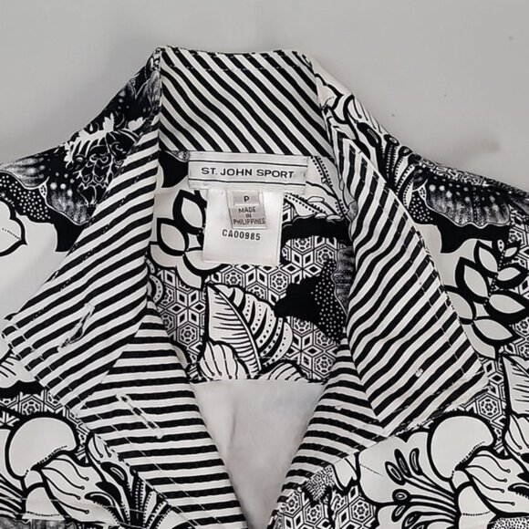 St. John Sport Floral/ abstract print jacket - Picture 5 of 5